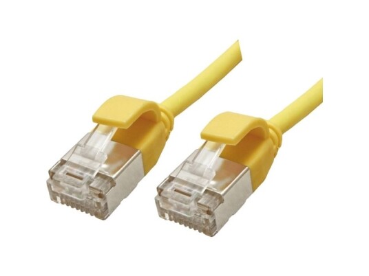 Roline Green 21443323 Rj45 Netværkskabel Patchkabel Cat 6A U/Ftp 1.00 M Gul Ikke Skærmet Halogenfri Flammehæmmende 1 Stk