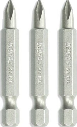 Dedra Phillips Skrutrekkerbits Ph1/2/3X50mm, Blisterpakning (18A07s04)