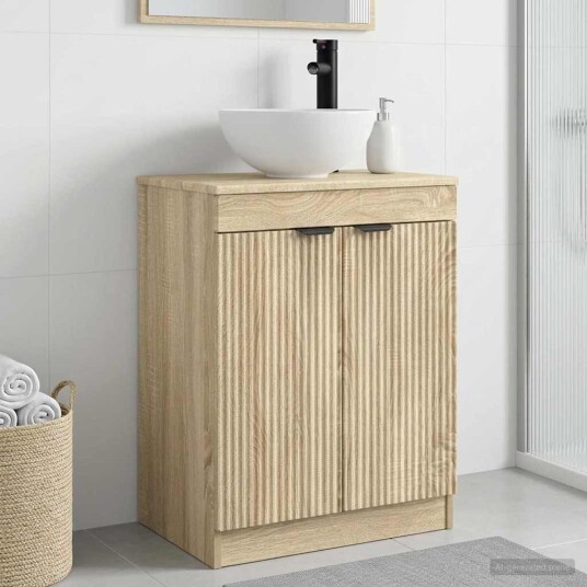 Badmøbel med vask Sonoma eik 54 x 35 x 83 cm Konstruert tre Badmøbel med vask Sonoma eik 54 x 35 x 83 cm Konstruert tre