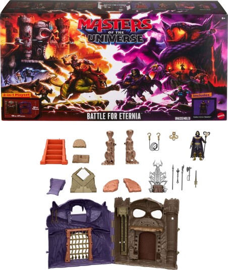 Masters of the Universe Battle for Eternia 2-i-1 Lekesett med Castle Grayskull og Snake Mountain Masters of the Universe Battle for Eternia 2-i-1 Lekesett med Castle Grayskull og Snake Mountain