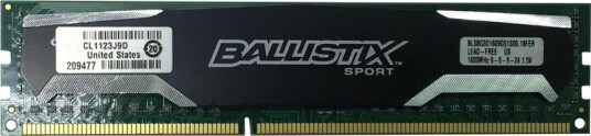 Crucial Ballistix DDR3 DIMM 8GB 1600MHz CL9 BLS8G3D1609DS1S00.16FED
