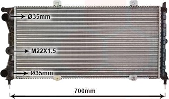 VAN WEZEL 17002143 Radiator motorkjøling