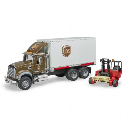 Bruder Mack Ups Lastebil Og Gaffeltruck Bror 2828