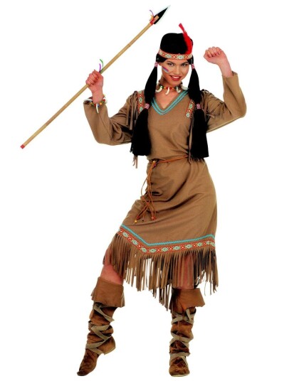 Western Indianerkostyme Med Lange Ermer For Kvinner