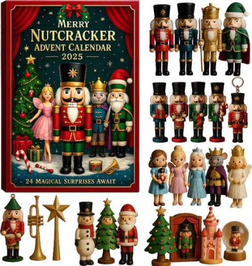 Populære adventskalendere for 2025 nøtteknekker tema blindbokser for 2025 24 dagers adventskalendere – overraskelsesgaver til gutter og jenter.