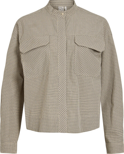 ROUGE EDIT Roulucy L/S China Collar Shirt   Cream   40