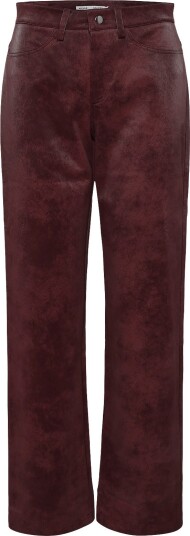 Ahlvar Gallery Aina Pu Leather Trousers BURGUNDY XS