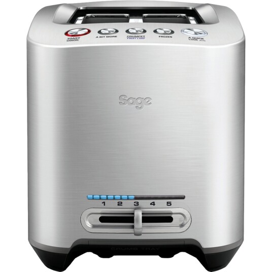 Sage Smart Toast 2-skjærs brødrister med opptiningsfunksjon og smulebrett Sølv STA825BAL2EEU1 Sage Smart Toast 2-skjærs brødrister med opptiningsfunksjon og smulebrett Sølv STA825BAL2EEU1
