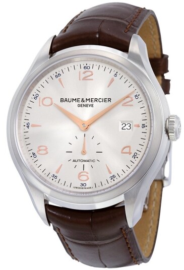 Baume & Mercier Herreklokke MOA10054 CLIFTON Sølvfarget/Lær