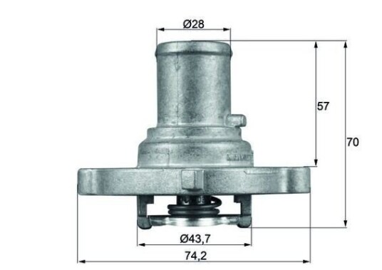 Termostat MAHLE ORIGINAL TI 122 87D