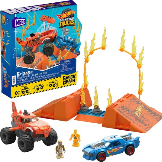 Hot Wheels MEGA Smash n Crash Tiger Shark Chomp Course