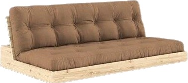 Karup Design Base Sovesofa Klarlakkert Furu/755 Mocca