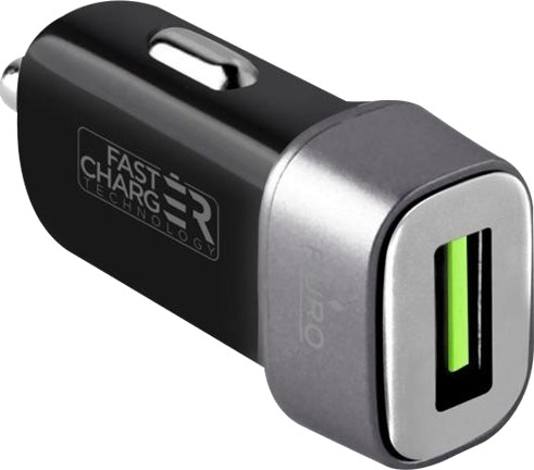 Puro Mini Car Charger   Bilstrømadapter 12W USB Svart