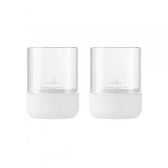 Blomus Calma lyslykt med telys Ø 7 cm 2-pakning Lily white 1738222-02-0 1738227-02-0