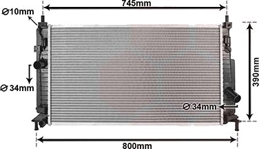 VAN WEZEL 27002237 Radiator motorkjøling VAN WEZEL 27002237 Radiator motorkjøling