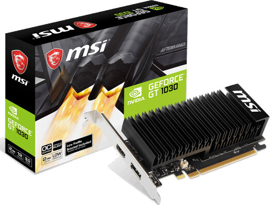 MSI GeForce GT 1030 Lavprofil Grafikkort 2GB DDR4 HDMI DisplayPort