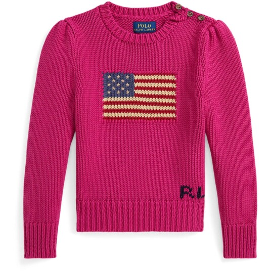 Polo Ralph Lauren Preppy Pink Girl Pullover 4 år