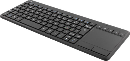 Deltaco Trådløst Minitastatur med Touchpad Nordisk Layout Svart