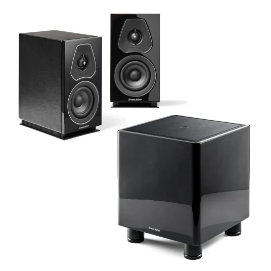 Sonus Faber Lumina I og Gravis I Høyttalere inkl. subwoofer, sort piano Sonus Faber Lumina I og Gravis I Høyttalere inkl. subwoofer, sort piano
