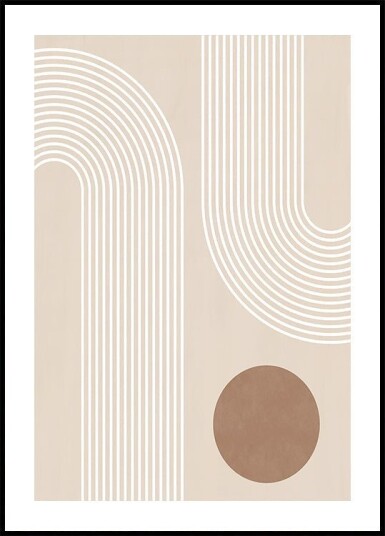 Beige Arc Plakat Plakat / 70x100cm