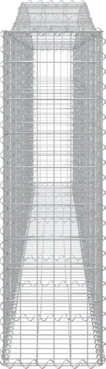 vidaXL Gabionkurver buede 8 stk 400x30x100/120 cm galvanisert jern