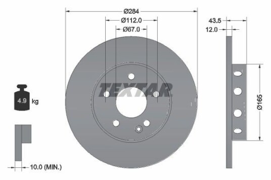 Bremseskive TEXTAR 92059303