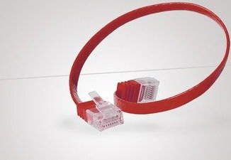 S/Conn Patchkabel Slimline Ekstra Flat Super Fleksibel U/Utp Cat. 6 Rød 0,5 M 16675711Sl05r