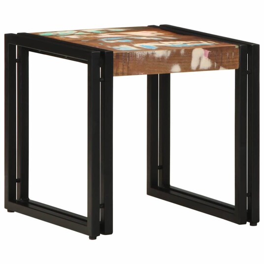 Kaffebord Flerfarget 40x50x38 cm Solid Tre Gjenvunnet