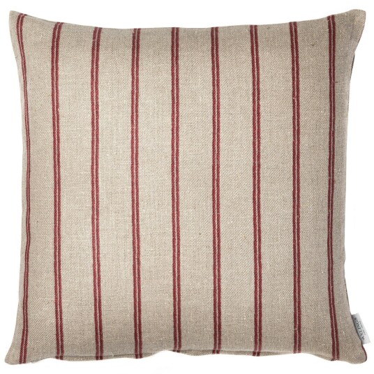Axlings Linåker Putetrekk 43x43 cm Rød / Naturlig