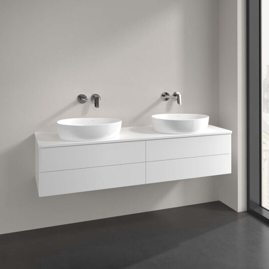 Villeroy & Boch Antao Servantskap med 4 skuffer 160x50x36 cm m/lys Hvit Matt