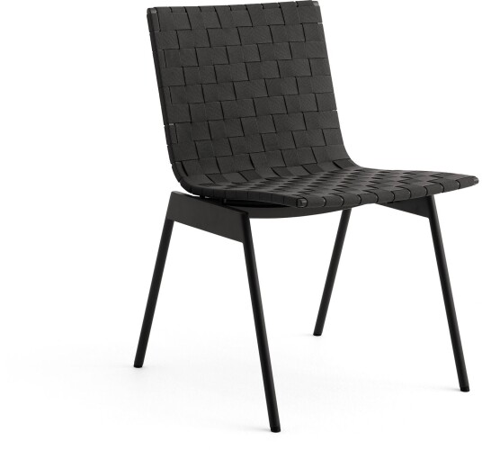 &tradition; - Ville Outdoor Sidechair Av33, Warm Black - Utendørs Spisebordstoler - Anderssen & Voll - Svart - Metall/plast