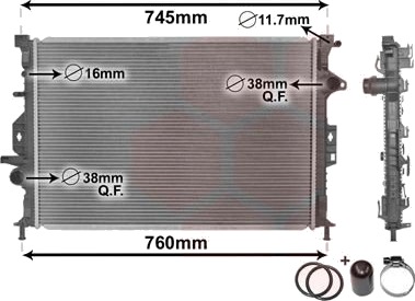 Radiator VAN WEZEL 18002425 Radiator VAN WEZEL 18002425
