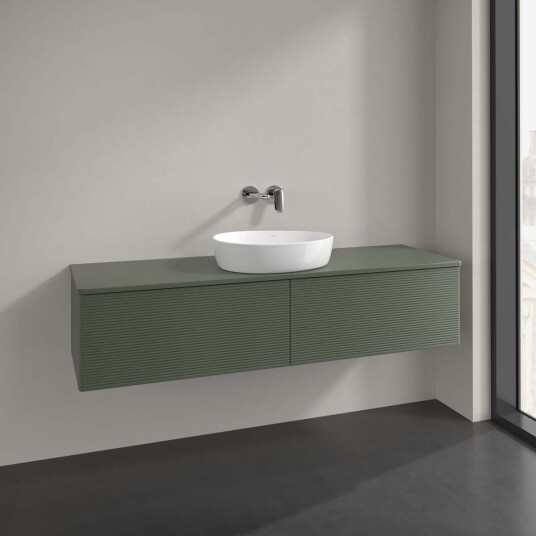 Villeroy & Boch Antao Servantskap med 2 skuffer 160x50x36 cm u/lys Grønn Matt Villeroy & Boch Antao Servantskap med 2 skuffer 160x50x36 cm u/lys Grønn Matt