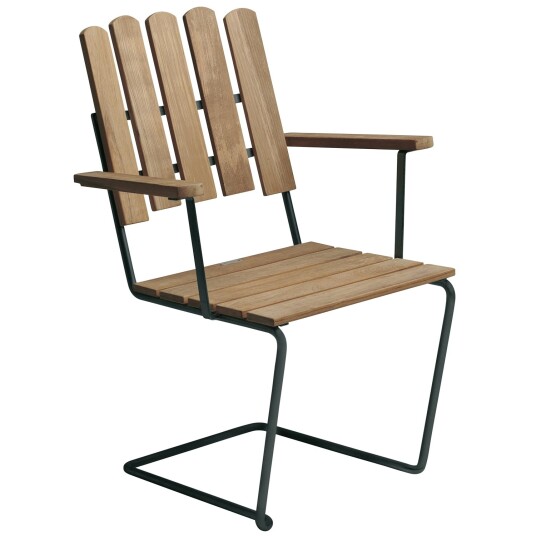 Grythyttan Stålmöbler Fåtölj A2 Teak/svart Natur Grythyttan Stålmöbler Fåtölj A2 Teak/svart Natur