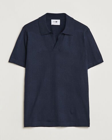 NN07 Ryan Cotton/Linen Polo Navy Blue NN07 Ryan Cotton/Linen Polo Navy Blue