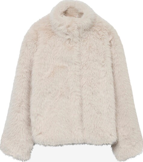 Vero Moda Fuskepels vmMonroe Short Jacket Grå Vero Moda Fuskepels vmMonroe Short Jacket Grå