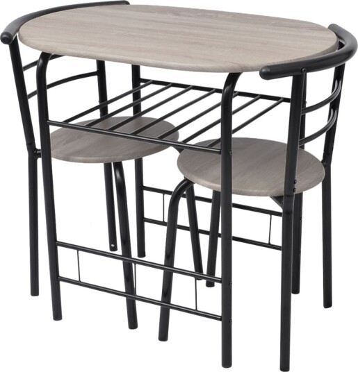 Frokostbar med stoler MDF sort Frokostbar med stoler MDF sort