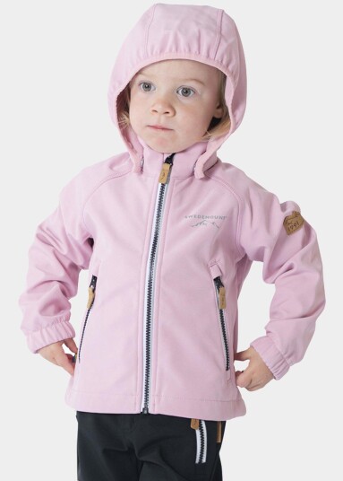 Bergen Softshell Jacket Jr Lt Pink 140  Vinterjakker