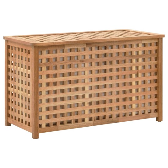 vidaXL Skittentøyskiste 77,5x37,5x46,5 cm heltre valnøtt vidaXL Skittentøyskiste 77,5x37,5x46,5 cm heltre valnøtt