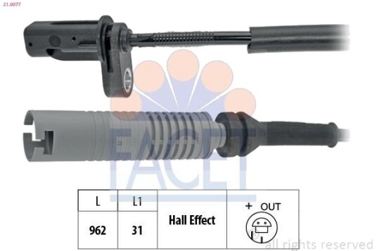 Sensor ABS FACET 21.0077