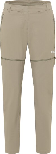 Jack Wolfskin Women"s Hikeout Zip Off Pants Stone 46 Regular