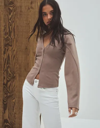 Nelly   Brun   Waist Focus Cardigan