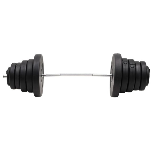 vidaXL Vektstangsett med skiver 90 kg