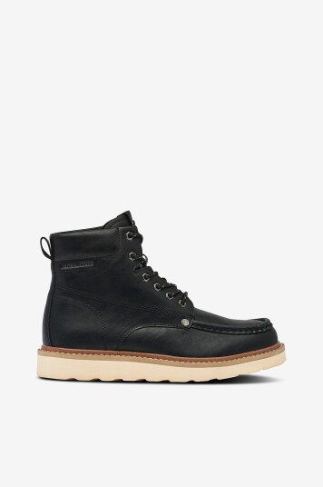 Jack & Jones Plus Boots jfwArchway PU Moc Svart Jack & Jones Plus Boots jfwArchway PU Moc Svart