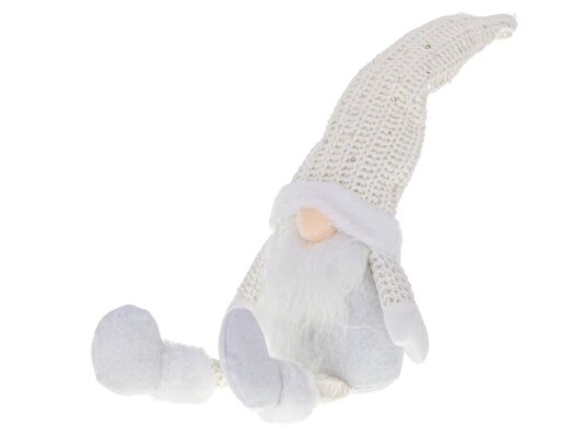 Pricenet Julenisse med skjegg hvit 47cm Pricenet Julenisse med skjegg hvit 47cm