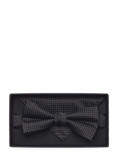 Lindbergh Black Polyester Bow Tie With Dotspolyester Bow Tie With Dots Black ONE SIZE Lindbergh Black Polyester Bow Tie With Dotspolyester Bow Tie With Dots Black ONE SIZE