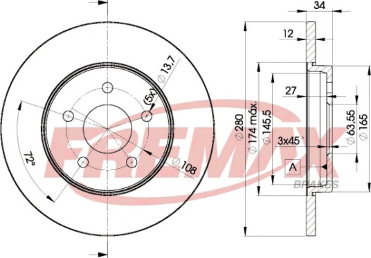Bremseskive FREMAX BD-6768