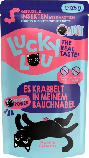 Lucky Lou Våtfôr Adult Fjærkre & Insekter 16 X 125 G