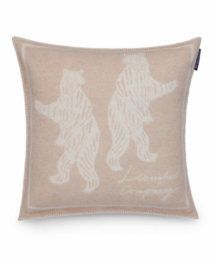 Lexington Home Bears Jacquard Recycled Wool Pillow Cover - Beige - 50X50 Lexington Home Bears Jacquard Recycled Wool Pillow Cover - Beige - 50X50