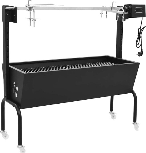 Grill med elektrisk grillspyd rustfritt stål Grill med elektrisk grillspyd rustfritt stål